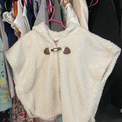 White Poncho For Kids $7