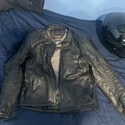 Reax Motorcycle Leather Jacket - Size L