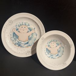  Original Cabbage Patch 1984  Cereal  Bowl & Plate Set 