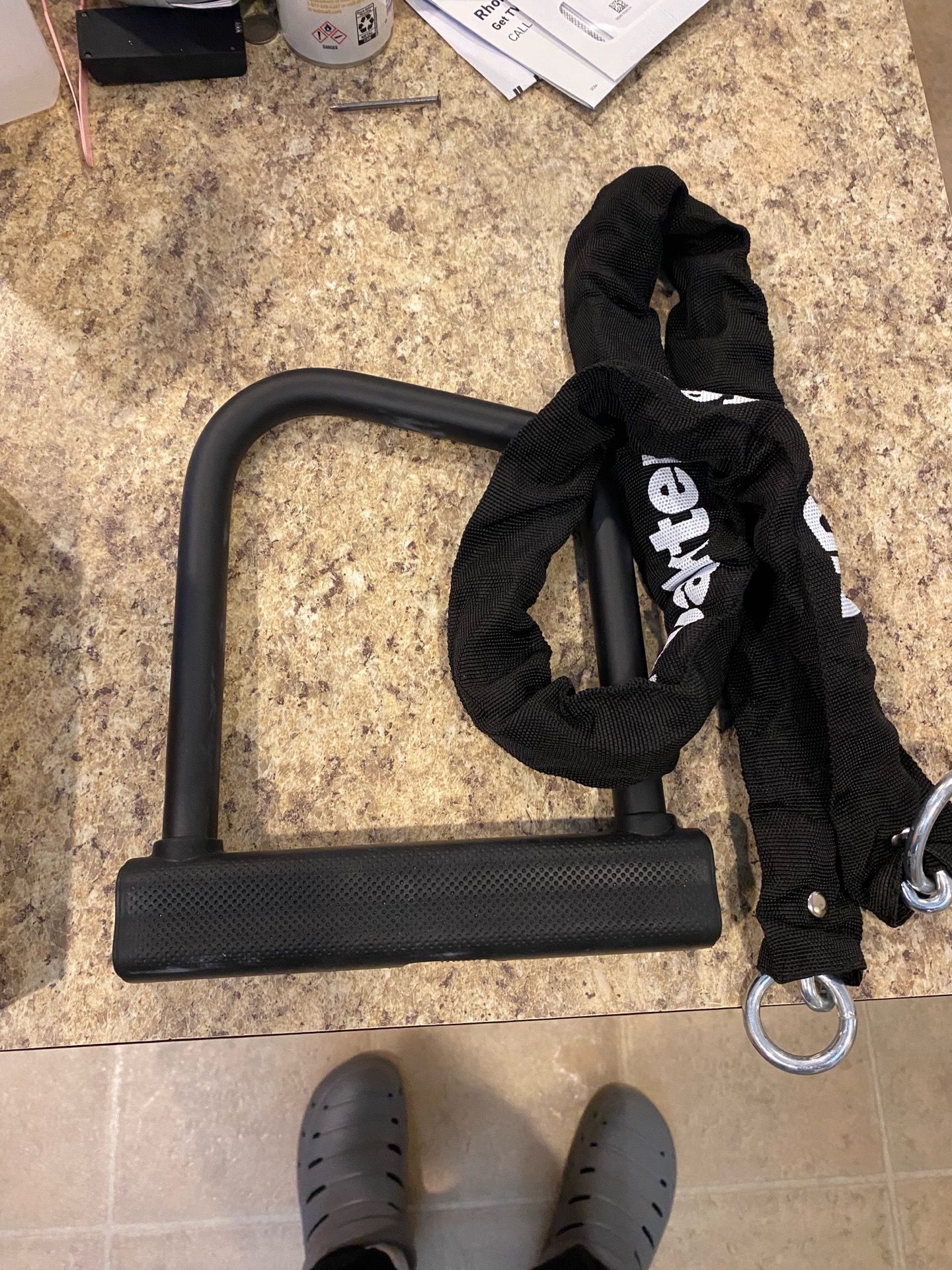 Ndakter bike/e-bike chain and u lock combination