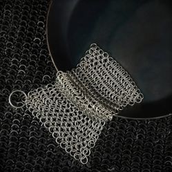 New Cast Iron Chainmail Scrubber – Stainless Steel