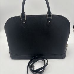 *Williamsfield and Higley* Black Italian Leather Purse Pulcati Handbag Excellent Condition