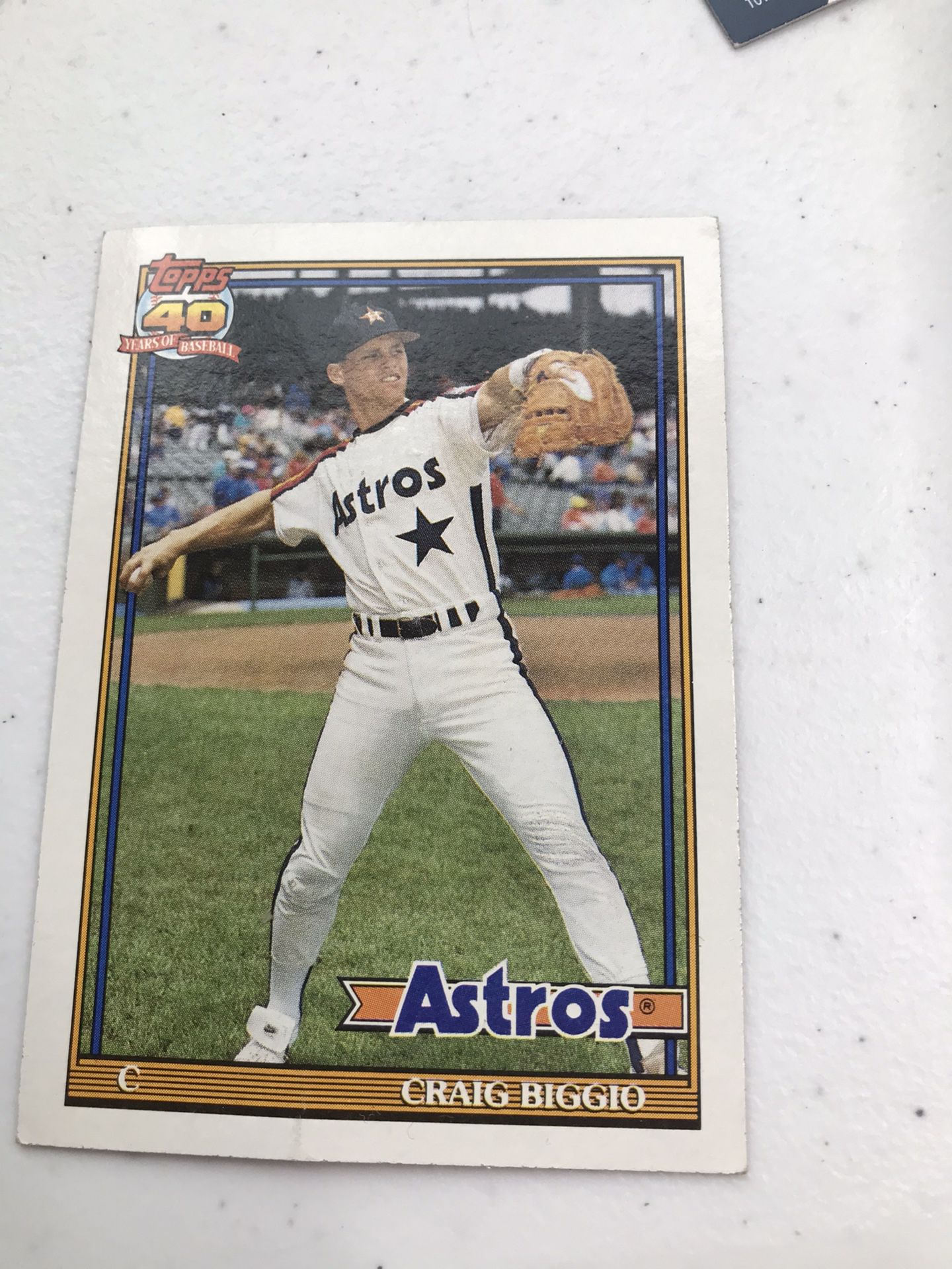1991 Craig Biggio Topps baseball card
