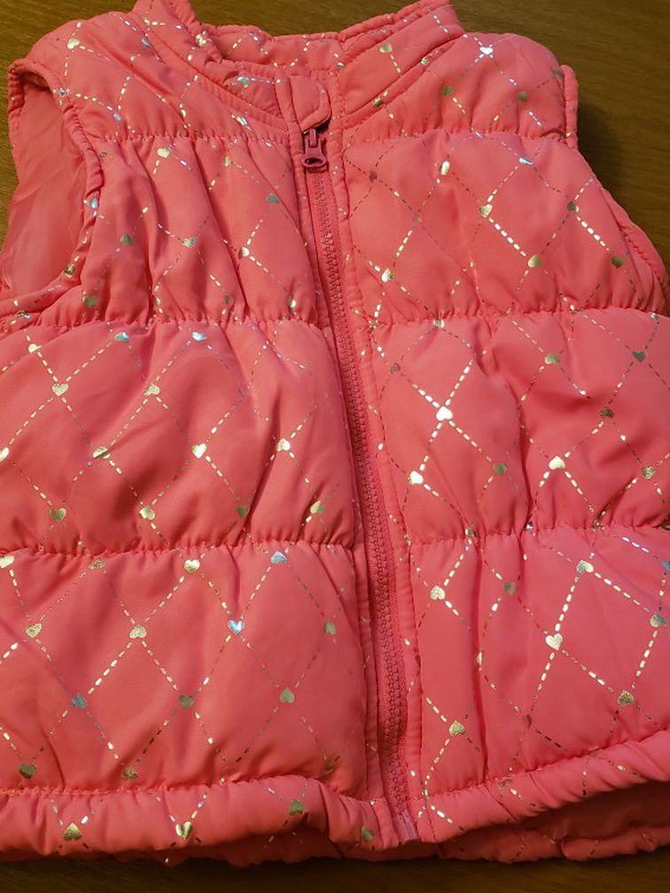 Girl's Pink Puffy Vest