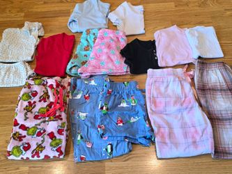 Girls’s Pajama Bundle - Tops, Shorts & Pants - Size S / XS (15 Pieces)