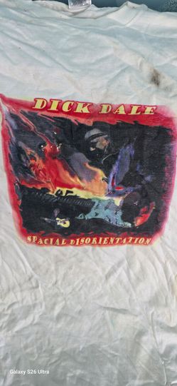 Vintage Dick Dale World Tour 2002s Signed T-Shirt Men XL Special Disorientation
