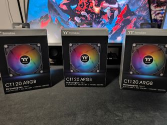 6 (3x2) Thermaltake CT120 ARGB Fans