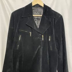 Terry Lewis Suede Jacket Ladies Size Large 