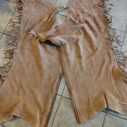 Men's Brown Leather Horse Chaps
