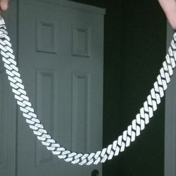 Iced Out Cubic Zirconia Cuban Link Chain