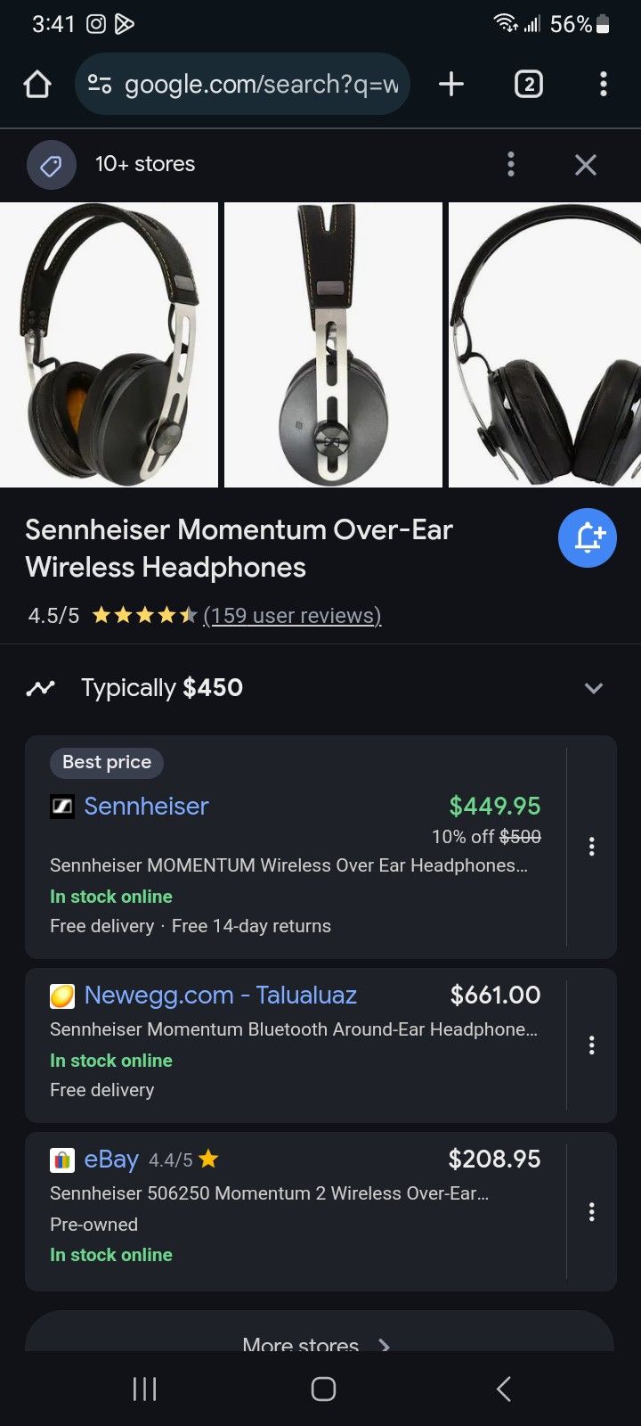 Sennheiser Momentum Over-Ear Wireless Headphones
