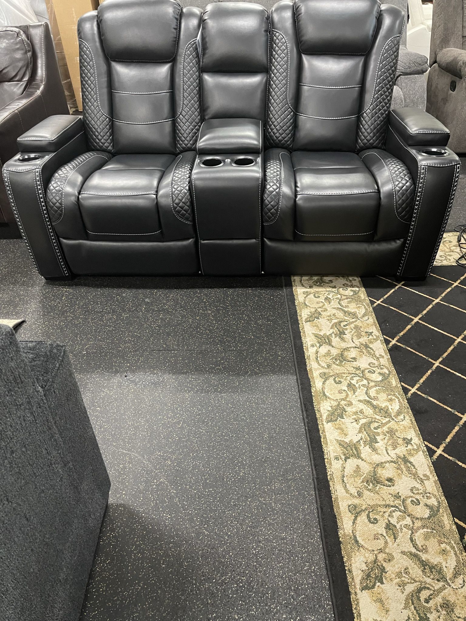 Power Reclining Sofa And Power Reclining Love Seat ( LED Light) Head Rest Moves Separate 