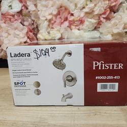Pfister
Ladera Single Handle 3-Spray Tub and Shower Faucet 1.8 GPM in Spot Defense Brushed Nickel (Valve Included)