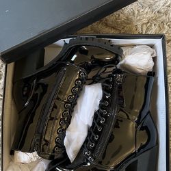 6.5 Black Patent Booties