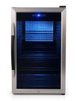 Avanti 3ft 130 can Stainless Steel Beverage Cooler with Glass Door