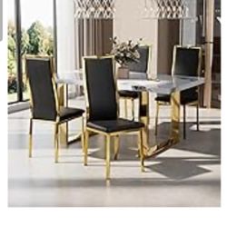 Chair For Table 4 And Black And Gold 