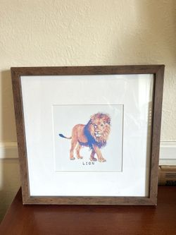 Framed Lion Picture
