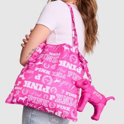 New PINK Packable Tote Bag