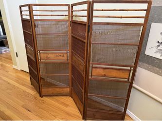 Antique Japanese Wooden Screen