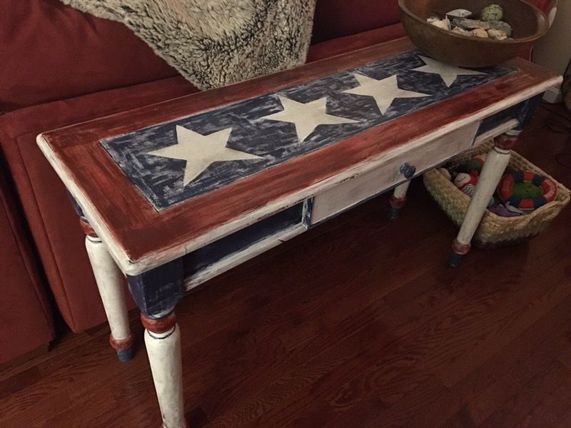 Hand painted console sofa table