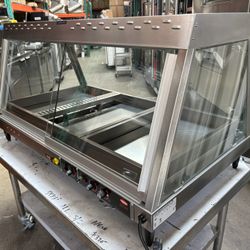45.5” Hatco Food Warmer Display Case Hot Good Heat Lamp Merchandiser NSF 120v Works Great Restaurant Full Size Tray Pan Shelf 