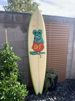 Vintage Rat Fink Surfboard Signed By Ed “Big Daddy” Roth - Rare Collector Piece