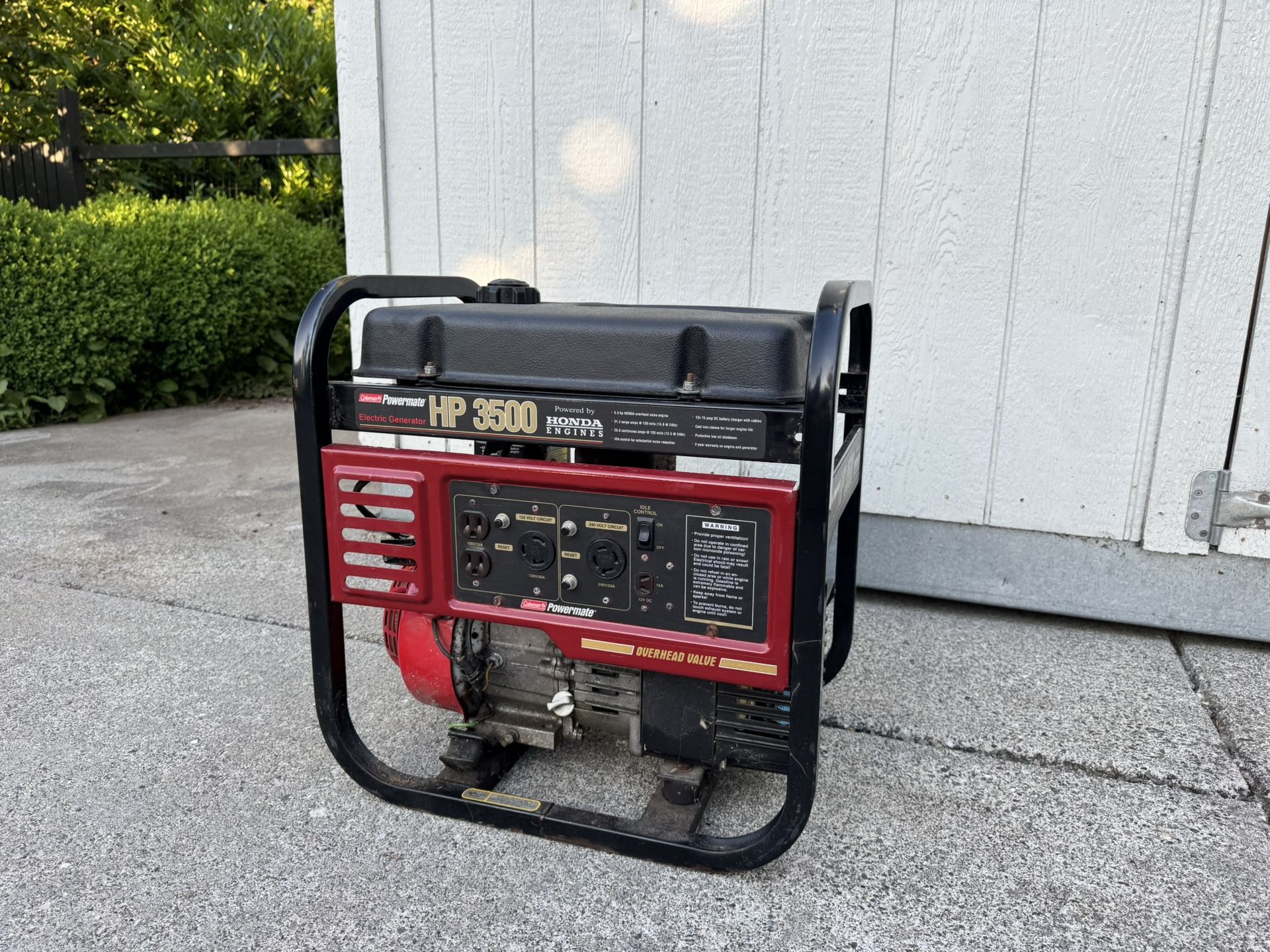 Coleman Powermate Generator HP 3500 Honda Engine