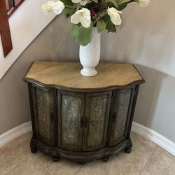 Hand Painted Console Cabinet