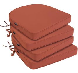 Favoyard Outdoor Chair Cushions 17"x16"x2" Set of 4 Waterproof Seat Cushion