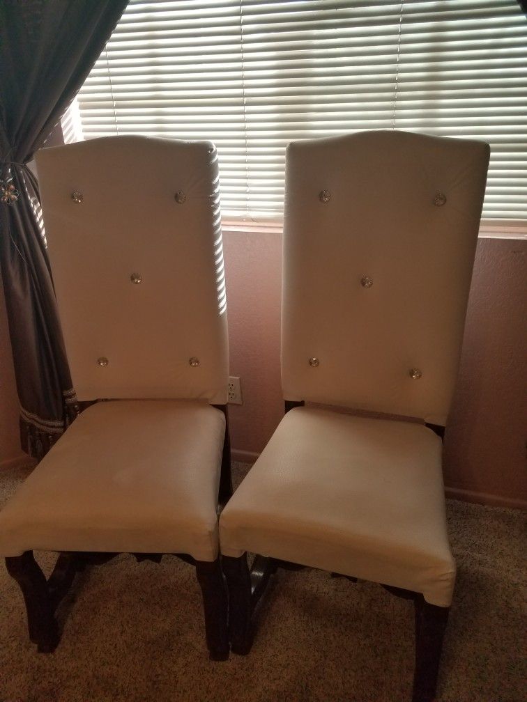 Two White Chairs