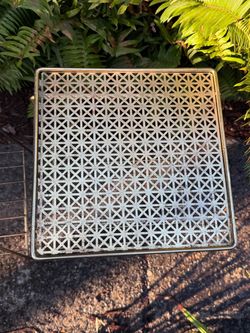 Pair of Vintage Gold Metal Side Tables