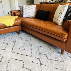 2 piece sectional Leather Couch