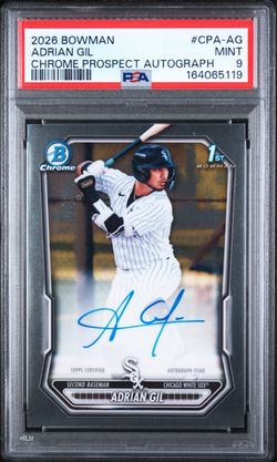 2026 Bowman Chrome Adrian Gil Prospect Auto PSA 9
