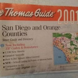 MAP BOOK ♦ THOMAS GUIDE 2001 San Diego: Including Portions of Imperial County