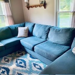 Navy Blue Sectional Couch 