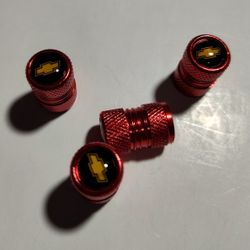 Set Of 4 New Wheel Tire Caps Air Valve Stem Cover For Chevy 