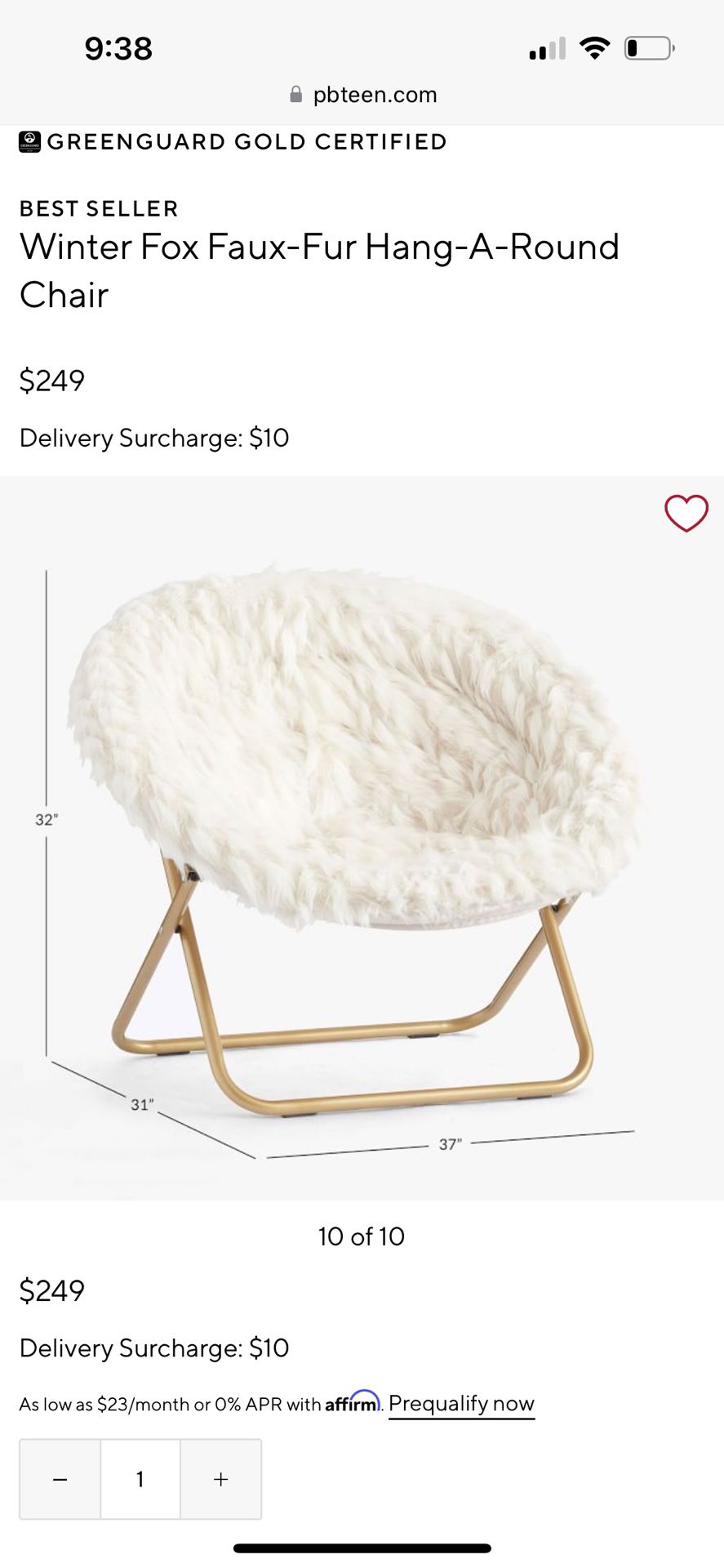 Pottery Barn Teen Hang Around Chair for Sale in Redmond, WA OfferUp