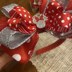 Minnie Mouse / Valentines Day Headband - Handmade 