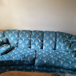 With Matching Love Seat Just Needs To Be Cleaned 