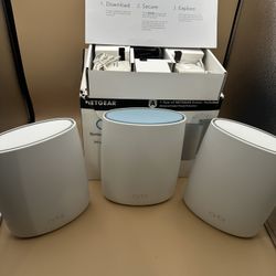 NETGEAR Orbi AC3000 Whole Home Tri-Band WiFi System RBK53-100NAS RBR50 RBS50 NEW OPEN BOX. 