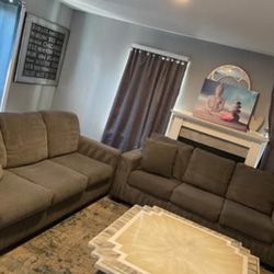 Ashley Furniture Gray Sofa Set – 2x - 7ft Couches – Free Delivery!