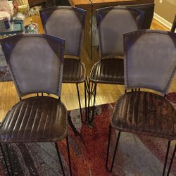 4 Distressed  Dining Chairs