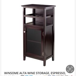 New Espresso Wine Cabinet 