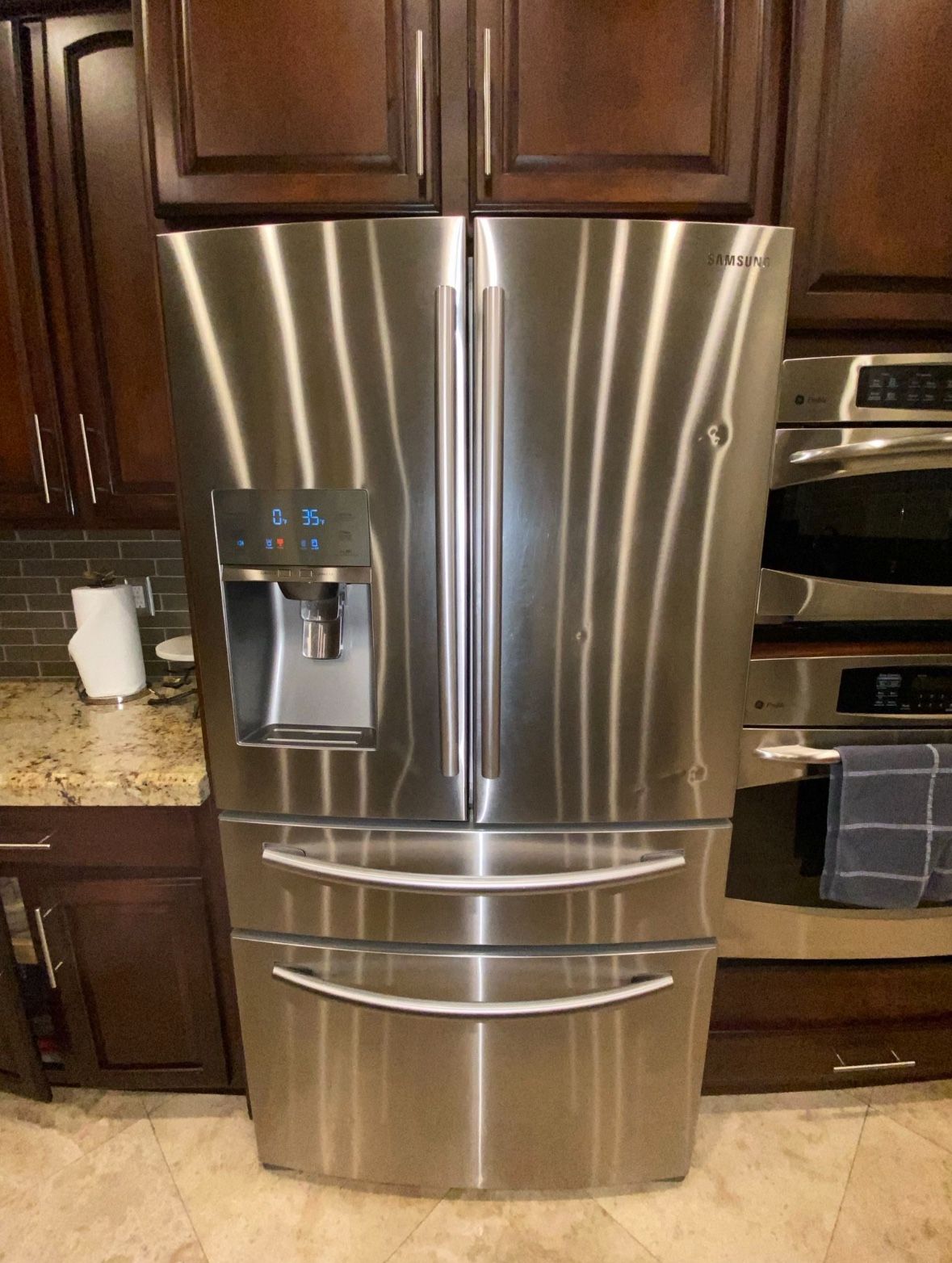 Samsung Counter Depth Refrigerator Stainless Steel With 2 Drawer Flex Drawer