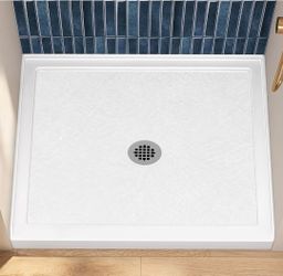 30 in. W x 30 in. D Shower Base Pan with Center Drain, Glossy White
Drain Included, Easy to Clean, Slip Resistant Textured, Acrylic Fiberglass Shower