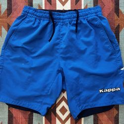 Vintage Y2K Kappa Soccer Shorts Blue Italian Sportswear Men’s Medium 