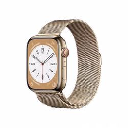 ✨ Apple Watch Series 8 — Gold Stainless Steel — GPS + Cellular — Milanese Loop — Pristine Bundle ✨