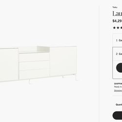 Lauki Credenza - Recessed Top, White