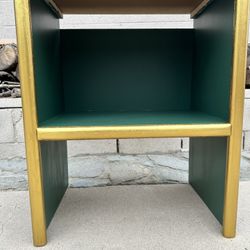 Green and Gold Side Table or Desk