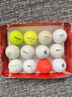 12 Miscellaneous Golf Balls